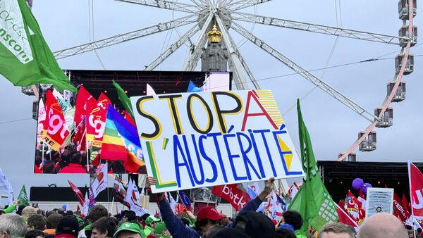 Thousands join Brussels protest calling for better wages and public services